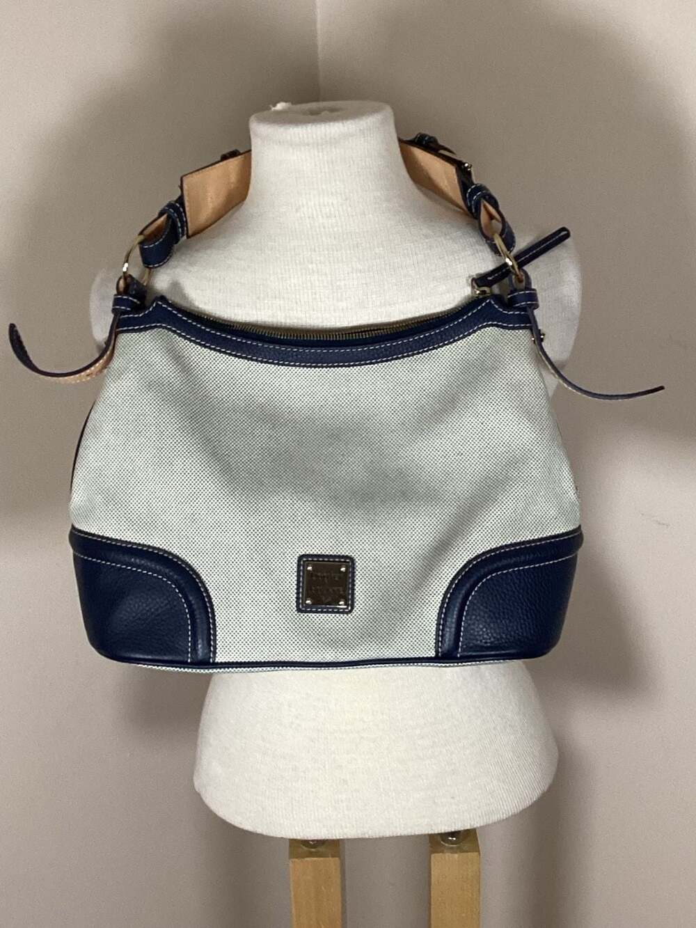 Dooney & Bourke Fabric and Leather Hobo Bag with Matching Wristlet